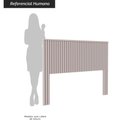Ver imagem 4 de Cabeceira de Casal Ripada 156cm Multimóveis Crjcm-CAB002 Off White