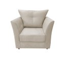 Ver imagem 3 de Kit Namoradeira + 2 Poltronas Decorativa Isis + 1 Puff Retangular Suede Bege Pés Madeira Mz Decor