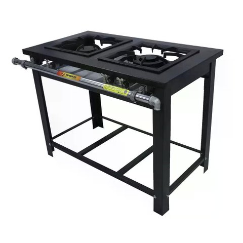 Fogão Industrial Venâncio Maxi 2 Bocas 40x40 Baixa Pressão m²