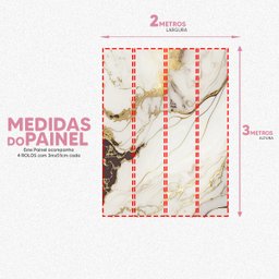 Papel de Parede Painel 3D Mármore Branco 2M Brilho Viníl Revestimento Pedra Requinte Auto Colante - 5