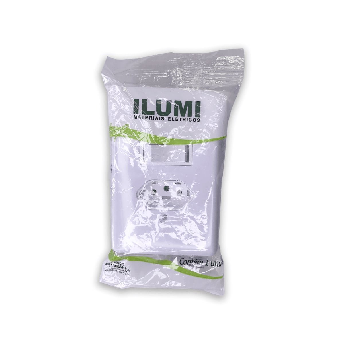 Kit 4 Interruptor Simples 6a com Tomada 2p+t 20a 250v Ilumi Cor:branco - 4