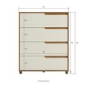 Ver imagem 3 de Cômoda 4 Gavetas 104x80 cm Viena Nature Off White 100% MDF Casamia