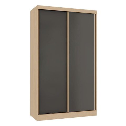 Guarda Roupa Modulado Mônaco 2 Portas de Correr 3 Gavetas MDF MDP Carvalho-Graff Luciane Móveis