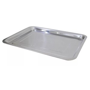 Bandeja Retangular Aço Inox Rasa para Servir 40 x 30cm