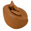 Ver imagem 7 de Kit 2 Poltronas Decorativas Base Fixa Galáxia com Almofadas PU Caramelo G45 - Gran Belo