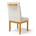 Ver mais imagens de Kit 3 Cadeiras de Sala de Jantar Estofadas Veiga Madeira Maciça Linho Off White G78 - Gran Belo Cade
