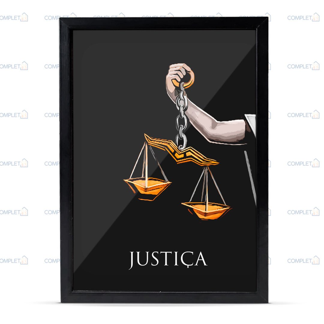 Quadro Para Advocacia Justiça Direito Ordem moldura e vidro - 5