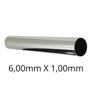 Tubo Inox - 06,00mm X 1,00mm - Polido - 304/l - C/c - 1 Metro