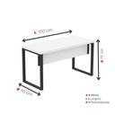 Ver imagem 2 de Mesa Escritório 1500x700x750mm M150-70pe40tub Branco-preto