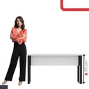 Ver imagem 3 de Mesa Escritório 1500x700x750mm M150-70pe40tub Branco-preto