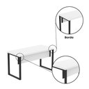Ver imagem 7 de Mesa Escritório 1500x700x750mm M150-70pe40tub Branco-preto