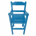 Ver imagem 1 de Cadeira Papinha para Bebê com Trava Fixa em Madeira Maciça - Azul
