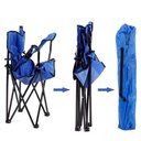 Ver imagem 4 de Cadeira Camping Dobrável Articulada para Praia Pesca Acampamento com Porta-copo e Bolsa Resistente e