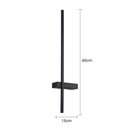 Ver imagem 2 de Arandela de Parede Led Luvi 3000k Bivolt 60x15cm Metal, Alumínio e Silicone Preto - Nordecor 2934