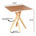 Ver imagem 4 de Mesa Quadrada em Madeira de 70cm June na Cor Freijó