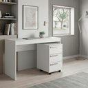 Ver imagem 5 de Mesa Escrivaninha e Gaveteiro para Escritorio B29 Branco Novam