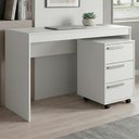 Ver imagem 4 de Mesa Escrivaninha e Gaveteiro para Escritorio B29 Branco Novam