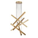 Ver imagem 2 de Lustre Pendente Newline Fit Led 715 Bivolt Dourado 4000K Luz Neutra
