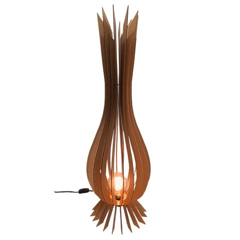 Luminária de Chão Santa Maria Mdf Luminária -:marrom/60x18cm
