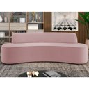 Ver imagem 1 de Sofá 3 Lugares Sala de Estar Cancún D02 Veludo Rosê 210 cm C-305 - Lyam Decor