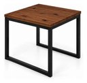 Ver imagem 6 de Mesa de Jantar Reforçada Industrial 70x70cm Tampo Marrom Pés Preto
