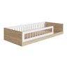 Cama de Chão Solteiro sem Colchão Aveiro Oak/branco Linha Affetto Aft008 Completa Móveis - 8