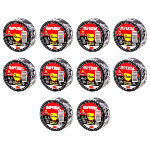Kit 10 Fitas Isolante 18mm X 5m Imperial