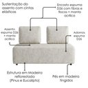 Ver imagem 6 de Sofa Modular 2 Lugares e Chaise Block Pes Madeira Linho Tcs 701 Moll
