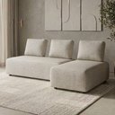 Ver imagem 2 de Sofa Modular 2 Lugares e Chaise Block Pes Madeira Linho Tcs 701 Moll
