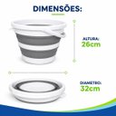 Ver imagem 5 de Balde Retratil 12L Branco e Cinza Fendi Nobre