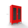 Armário de Aço pra Bombeiro 2 Portas - Nk 1851 Nilko Armários Vermelho - 4