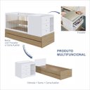 Ver imagem 6 de Berço Cama com Cômoda e Cama Auxiliar Aveiro Branco Completa Móveis