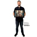 Ver imagem 2 de Quadro Decorativo Virgem Maria em Moldura Caixa Tacolado Moldura Caixa 3cm Madeira com Vidro 30 X 40