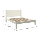 Ver imagem 7 de Conjunto Quarto Topázio Branco: Guarda-roupa 3 Portas Correr, Cômoda, Cama Queen e 2 Mesas de Cabece