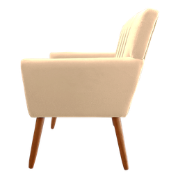 Poltrona Decoração Cecília Clinica Estética Bege Visammer - 3