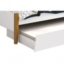 Ver imagem 3 de Cama Babá Solteiro com Auxiliar Simba Branco Fosco com Madeira - Reller