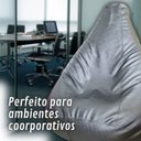 Ver imagem 3 de Puff Pera Executive Luxo (vazio) Fino Acabamento Metalizado Home Office Uso Sala Quarto Escritório e