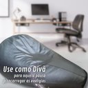 Ver imagem 4 de Puff Pera Executive Luxo (vazio) Fino Acabamento Metalizado Home Office Uso Sala Quarto Escritório e