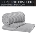 Ver imagem 4 de Cobertor Casal Queen Grosso Layla Canelada Super Quentinha Velvet:cinza