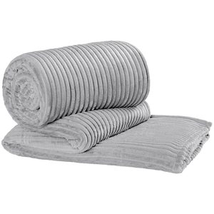 Cobertor Casal Queen Grosso Layla Canelada Super Quentinha Velvet:cinza