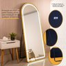 Espelho Jateado com Led Grande Corpo Inteiro com Moldura com Suporte de Chão 170x70cm Luxo Dourado - 8