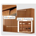 Ver imagem 4 de Guarda Roupa Casal Atacama Mdf 8 Portas e 12 Prateleiras Moderna Mobília
