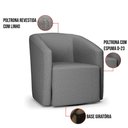 Ver imagem 3 de Poltrona Decorativa Base Giratória Stella Max Linho D03 - D’Rossi
