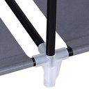 Ver imagem 3 de Guarda Roupa Compacto Cabideiro Duplo Arara Prateleiras Sapateira Organizador Camping Quarto Closet