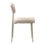 Cadeira Lavínia Bouclê Bege/aço Champanhe - Salaone - 3