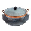 Ver imagem 5 de Churrasqueira Pedra Sabão Grelha Funda Tampa de Vidro P 26cm Industria São Jose Af1170indsj