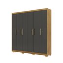 Ver imagem 2 de Roupeiro Permanbuco 100% Mdf 6 Gavetas e 6 Portas - Nature/alaca Vila Rica
