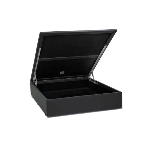 Cama Box Baú Casal NK Camas Sintético Cinza 41x138x188