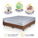 Ver imagem 3 de Conjunto Box Marrom Luanda Branco Espuma D28 Queen 158x198x62 - King House