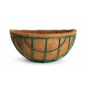 Ver imagem 3 de Vaso de Parede Meia Lua de Ferro Verde 25cm com Fibra de Coco - Xcm25